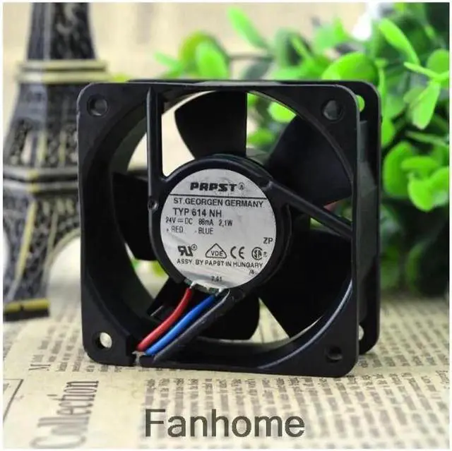 Main image of For original authentic ebmpapst TYP 614 NH 24V 2.1W 6CM 2-wire double ball fan