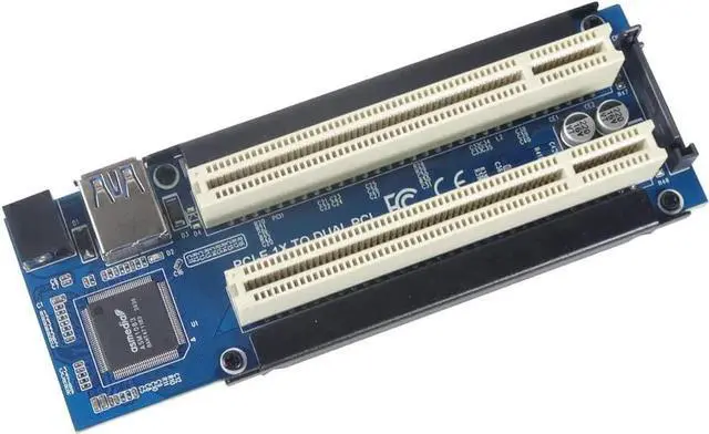 Alt view image 5 of 6 - ITHOO 32 bit 33MHz Mini PCI-e to Dual PCI Expansion Card PCI Slot Support Capture Card Gold Tax Card Sound Card Parallel Port Card