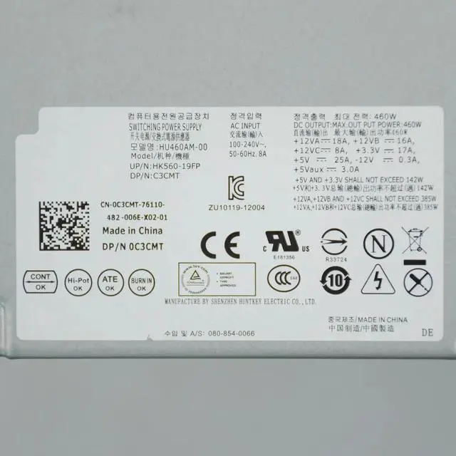 Alt view image 2 of 5 - For D-ELL A-lienware Video Card Dock Power Supply HU460AM-00 DP/N:C3CMT 460W Psu
For D-ELL A-lienware Video Card Dock Power Supply HU460AM-00 DP/N:C3CMT 460W Psu