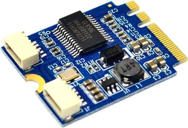 Alt view image 7 of 7 - Riser Card M.2 NGFF Key A-E to Dual USB2.0 Extension Cable Card M.2 to USB Expansion Card Converter Cable Desktop USB HUB USB 2.0 Connector Adapter Port Multilier