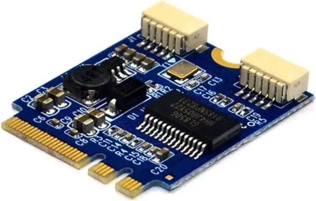 Alt view image 6 of 7 - Riser Card M.2 NGFF Key A-E to Dual USB2.0 Extension Cable Card M.2 to USB Expansion Card Converter Cable Desktop USB HUB USB 2.0 Connector Adapter Port Multilier