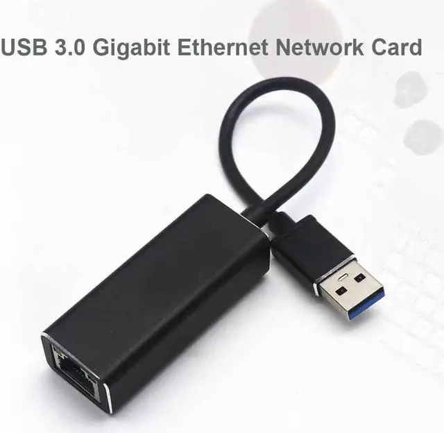 Alt view image 3 of 5 - USB Ethernet USB 3.0 to RJ45 10/100/1000Mbps Ethernet Adapter with indicator Gigabit Network Card USB Lan For Macbook Windows(Silver)