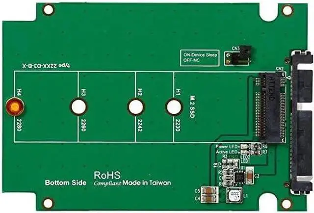 Alt view image 3 of 7 - 2.5" SATA III to M.2 B-Key SATA SSD 2230 2242 2260 2280 2.5" Adapter Aluminum Enclosure SY-ADA40092