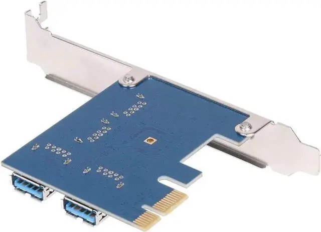 Alt view image 4 of 7 - BGNing 1 to 4 PCI Express 16X Slots Riser Card PCI-E 1X to External 4 PCI-E Slot Adapter PCIe Multiplier Card USB 3.0 Mining Special Riser Card for Bitcoin Miner