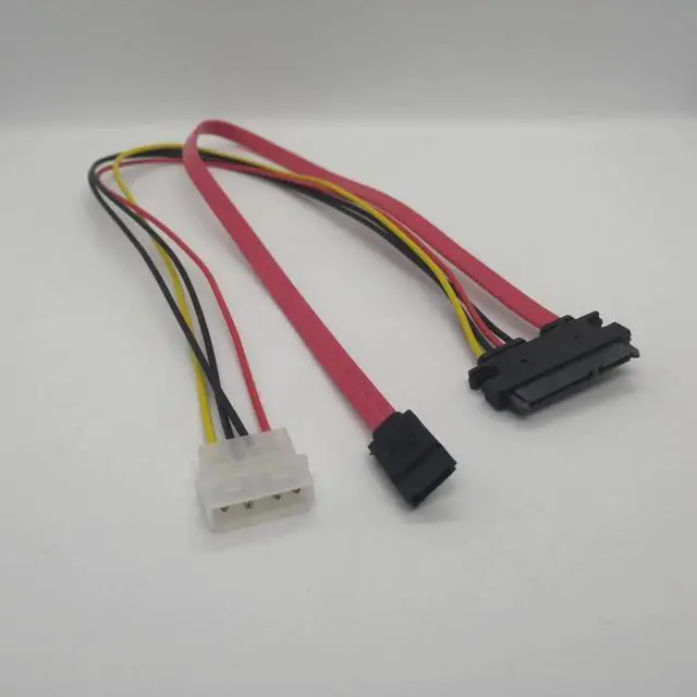 Alt view image 5 of 5 - 50CM SATA 22Pin 7+15 to eSATA IDE Power Interface Conversion Cable Computer Extender Cable HDD 4Pin Power Supply
