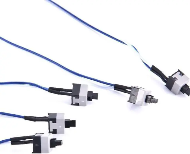 Alt view image 2 of 3 - 5PCs 2-pin SW PC Power Cord Switch Button ATX Host Switch Cord 22-inch Computer Power Cord Chassis Switch Cable Power Cable