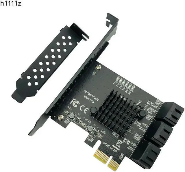 Alt view image 2 of 3 - PCI express to 6 Ports SATA Controller SATA 3 III 3.0 6Gbps to PCI-e x1 Card Adapter PCIe SATA3 Expansion Card Riser For Windows