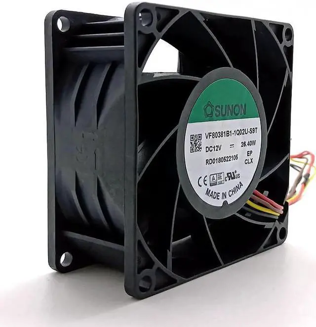 Main image of 80mm High Speed Cooling Fan 12V VF80381B1-1Q02U-S9T 8038 8cm PWM Powerful Airflow Temperature Control Server Chassis Fan