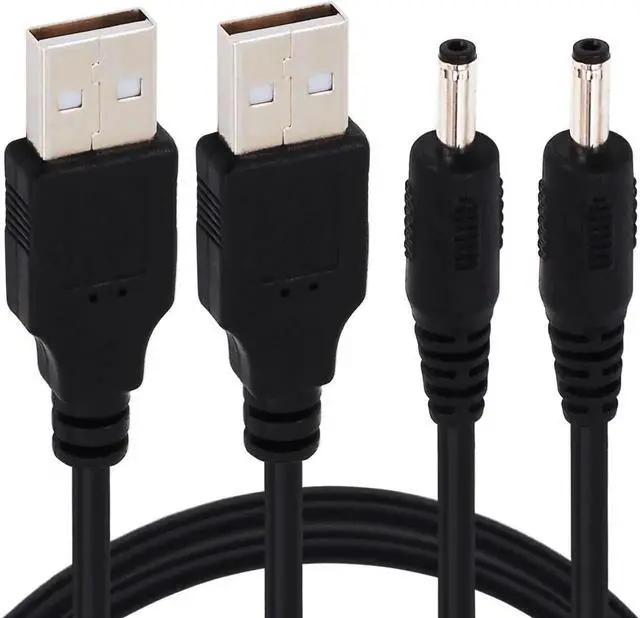 Main image of [2 Pack] 3FT USB to DC 3.5mm x 1.35mm Barrel Jack Adapter Connector 5V DC Power Charger Cable Charging Cord USB to DC 3.5 x 1.35