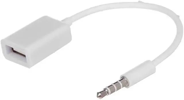 Alt view image 2 of 4 - 3.5mm Male Car AUX Audio Jack to USB 2.0 Female Adapter Converter Cord OTG Cable adapter cable