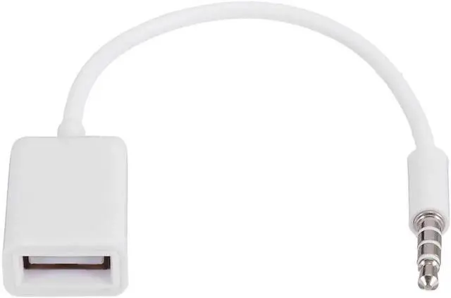 Main image of 3.5mm Male Car AUX Audio Jack to USB 2.0 Female Adapter Converter Cord OTG Cable adapter cable