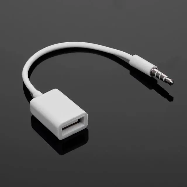 Alt view image 4 of 4 - 3.5mm Male Car AUX Audio Jack to USB 2.0 Female Adapter Converter Cord OTG Cable adapter cable