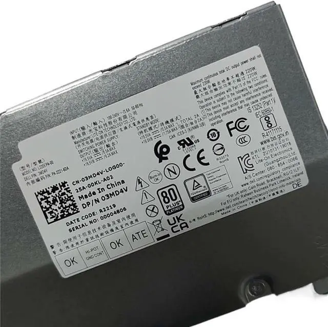 Main image of PSU for OptiPlex 5260 7460 16Pin 155W 160W 220W Power Supply L155EBA-00 0YD8RH AC160EBA-00 L220EPA-00 03MD4V(220W)