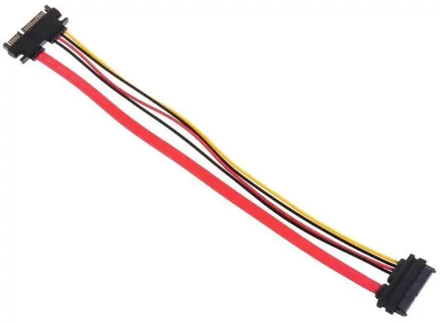 Alt view image 5 of 5 - Cable de alimentación de datos, Cable de extensión macho a hembra SATA Serial ATA, 30cm, 22 pines (15 + 7)