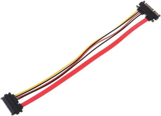 Alt view image 4 of 5 - Cable de alimentación de datos, Cable de extensión macho a hembra SATA Serial ATA, 30cm, 22 pines (15 + 7)