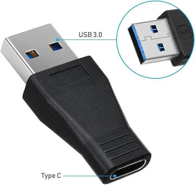 Alt view image 3 of 3 - 2pcs USB 3.0 Male to Type C Female Adapter Type A to C USB 3.0 Male to 3.1 Female Adapter Converter Support Data Sync & Charging