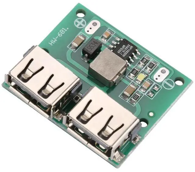 Alt view image 6 of 6 - Dual USB Charger Module Output 9V/12V/24V To 5V 3A DC-DC Step Down Power Charger Module