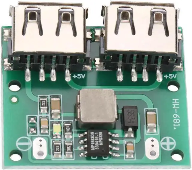 Alt view image 4 of 6 - Dual USB Charger Module Output 9V/12V/24V To 5V 3A DC-DC Step Down Power Charger Module