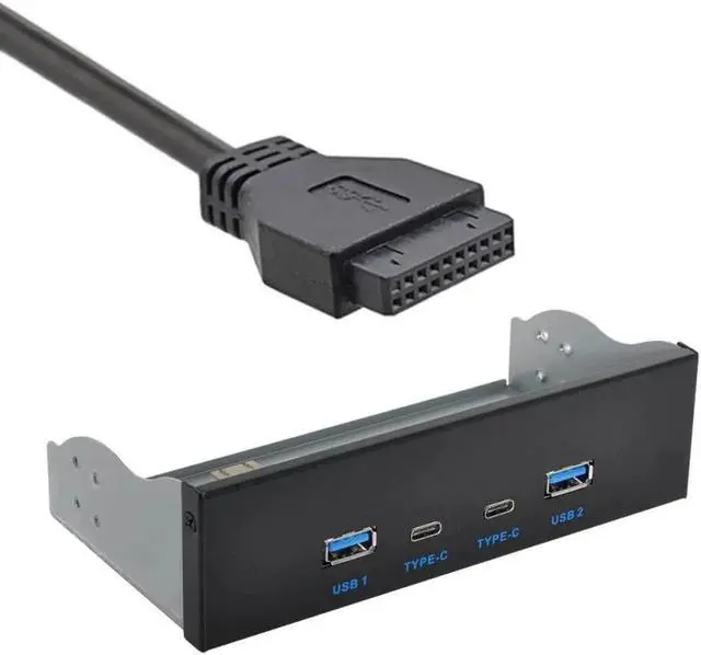 Main image of USB 3.0 HUB 4 Ports Front Panel to Motherboard 20Pin Connector Cable for 5.25" CD-ROM Bay & USB-C