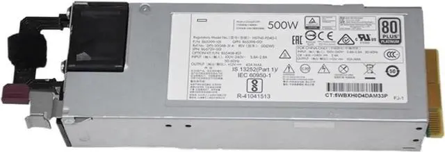 Alt view image 3 of 6 - 1Pcs 500W for DL380 G10 Gen10 500W Power Supply HSTNS-PL40-1 865398-001 866729-001 865399-201 865408-B21 PS-2501-3CH
