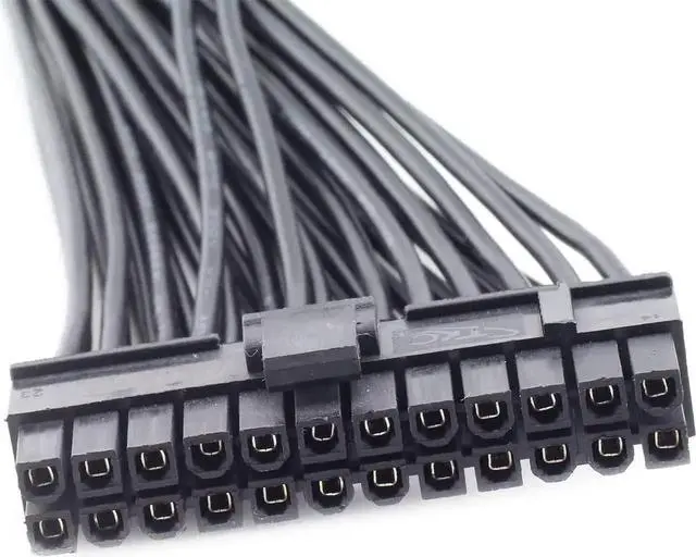 Alt view image 2 of 2 - Traodin SATA Cables, Dual PSU Power Supply 24-Pin Adapter Cable for ATX Motherboard 18AWG - 1FT