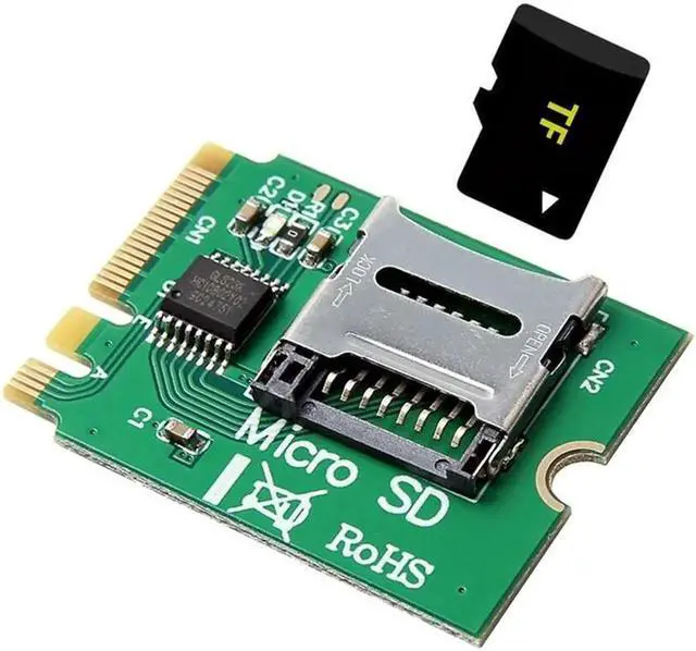 Alt view image 5 of 5 - M2 NGFF Key A.E WIFI Slot to Micro-SD SDHC SDXC TF Card Reader T-Flash Card M.2 A+E Card Adapter Kit