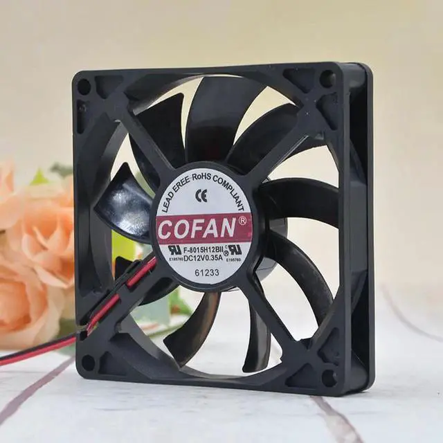Alt view image 3 of 4 - 1pcs For COFAN Ultra-thin Chassis Large Air Volume Fan F-8015H12BII 12V 0.35A 8cm Cooling Fan Cooler Accessories