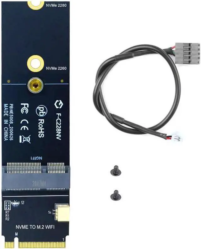 Main image of Wifi Adapter M.2 A+E Key to M2 M Key Slot wireless Bluetooth Network Card for BCM94352Z AX200 AX210 NVMe PCI express SSD Port
