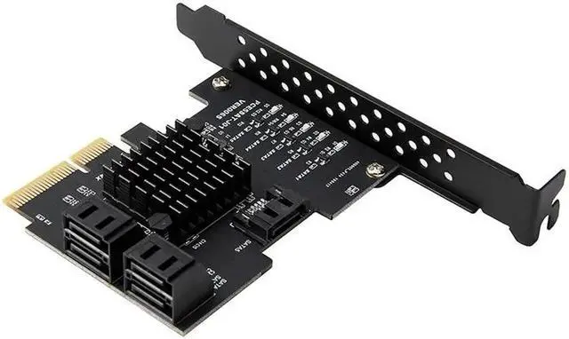 Alt view image 3 of 5 - Add On Card 5 Port SATA 3.0 Card PCIE SATA Controller PCI-E SATA Hub/Card PCIE to SATA3 Card HDD SSD PCI Express X4 Gen3 Adapter