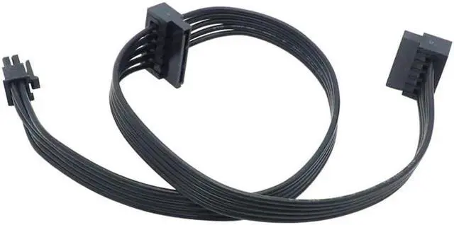 Alt view image 4 of 5 - Small 6Pin to Dual SATA SSD Power Supply Cable MINI 6Pin Turn 2 x SATA Hard Drive Power Cord For Dell Main Board Interface