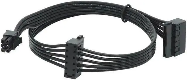 Alt view image 3 of 5 - Small 6Pin to Dual SATA SSD Power Supply Cable MINI 6Pin Turn 2 x SATA Hard Drive Power Cord For Dell Main Board Interface