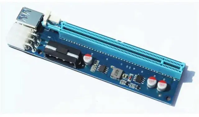 Main image of FOR 6 pin 4pin PCIe PCI-E PCI Express Card 1x to 16x USB 3.0 Data Cable SATA to 6Pin Power Supply for BTC Miner Machine