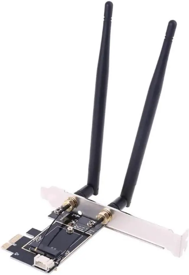 Alt view image 3 of 4 - Wireless Card to pci E-1X to NGFF-Ekey PCIE Laptop Pc WIFI WLAN Card Adapter Dual Antenna Adapter Board