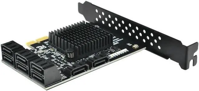 Alt view image 2 of 4 - Ruth's sister 88SE9215 Chip 8 Ports SATA 3.0 To Pcie Expansion Card PCI Express SATA Adapter SATA 3 Converter With Heat Sink For HDD