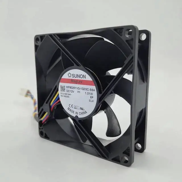 Alt view image 4 of 4 - 80mm Mute Pwm Cpu PC Cooling Fan,Sunon MF80251V3-1Q03C-S9A 80X80X25mm 12V 1.01W 4P 4Wire Water Cool Fans Quiet Low Noise