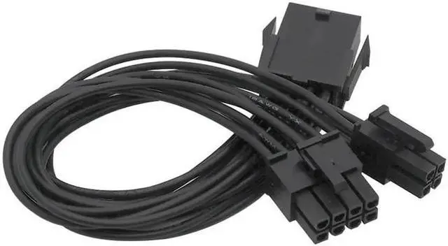Alt view image 2 of 5 - CPU 8Pin To 8+4pin Power Supply Extension Cable Cord Lead Sleeve Black 20cm