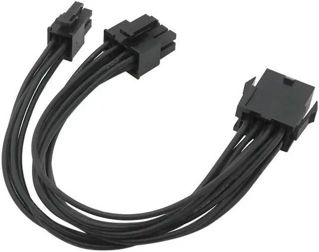 Alt view image 3 of 5 - CPU 8Pin To 8+4pin Power Supply Extension Cable Cord Lead Sleeve Black 20cm