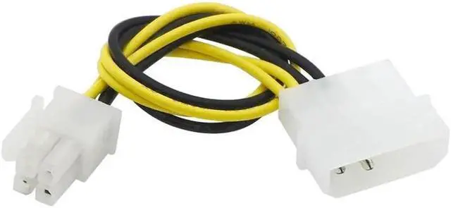Alt view image 2 of 6 - SATA Power Cable for Motherboard ATX P4 to M-olex 4pin Power Cables 15CM