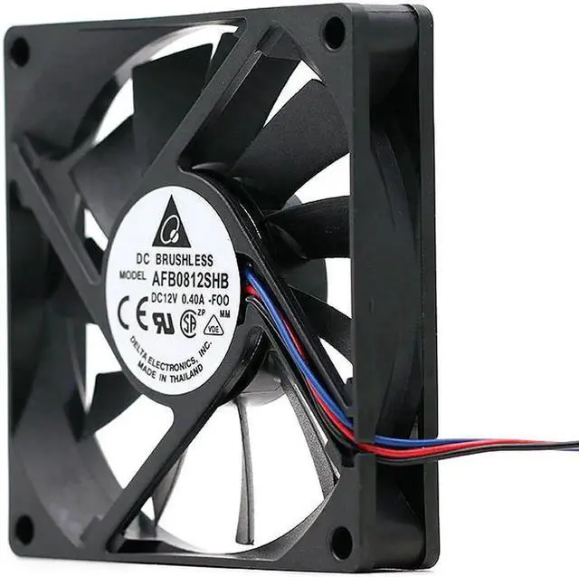 Alt view image 2 of 2 - for delta AFB0812SHB 80*80*15mm 8015 12V 0.40A 3Wire Computer Cooler Cooling Fan