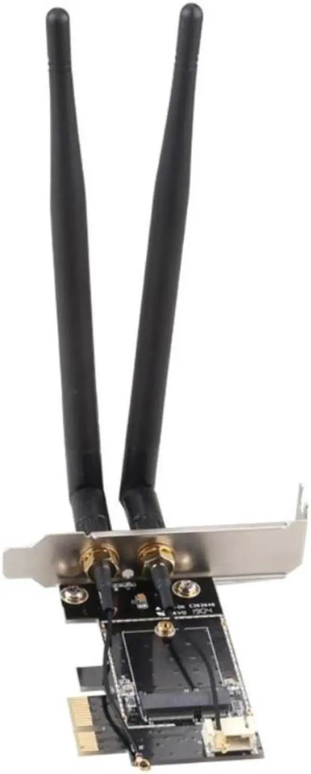 Alt view image 2 of 5 - Wireless Card to pciE-1X to NGFF-Ekey PCIE Laptop Pc WIFI WLAN Card Adapter Dual Antenna Adapter Board