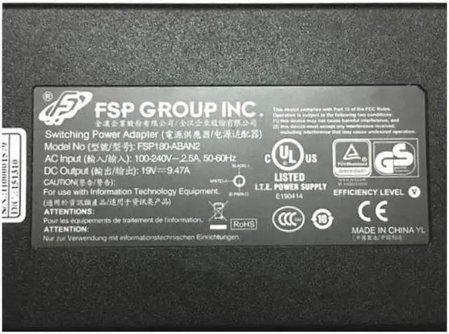 Alt view image 2 of 2 - FSP 19V 9.47A 180W 7.4x5.0mm FSP180-ABAN2 FSP180-ABAN1 Power Supply AC Adapter For 180W Laptop Switching Power Charger
