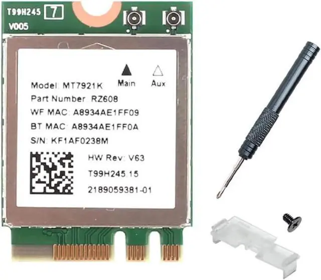 Main image of WiFi 6E WLAN M.2 2230 Network Card Dual Band 802.11Ax BT5.2 MT7921K for Support Windows 10/11 the Same As WiFi 6 AX200