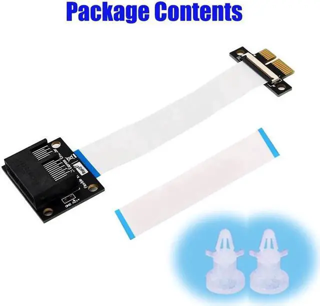 Alt view image 4 of 6 - PCI Express PCI-E 1X to 1X Extension Ribbon Cable Gold-plated Connector Adapter PCIE Extender for Motherboard Riser Card Mining