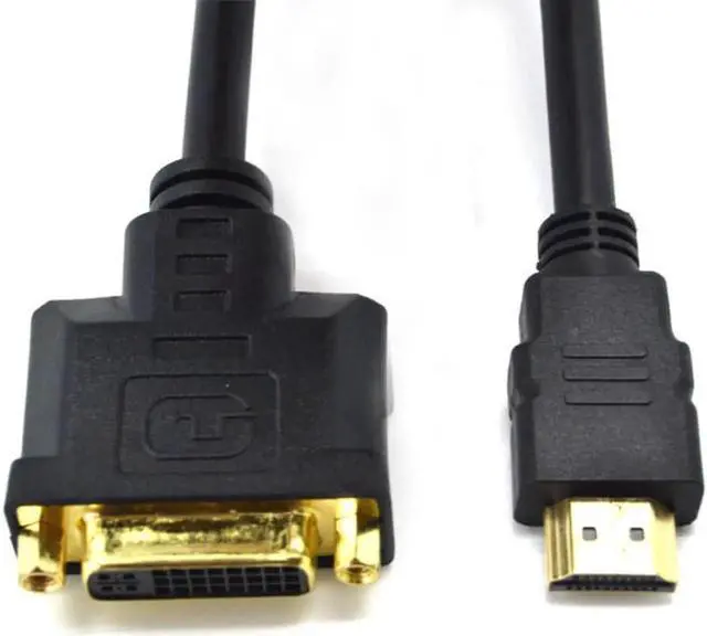 Alt view image 2 of 3 - Cable Video Adapter HDMI-compatible Male to DVI-I 24+5 Female M/F Cord For HDTV LCD DVD PC