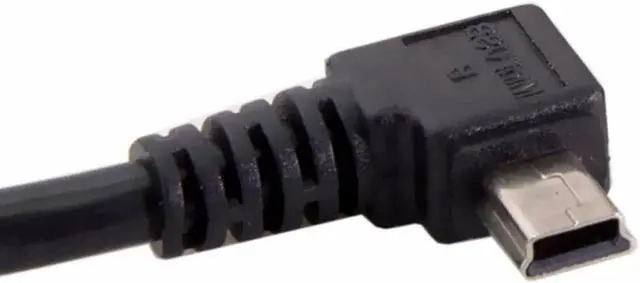 Alt view image 3 of 3 - Mini USB B Type 5pin Male Left Angled 90 Degree to USB 2.0 Male Data Cable with Ferrite 3.0m