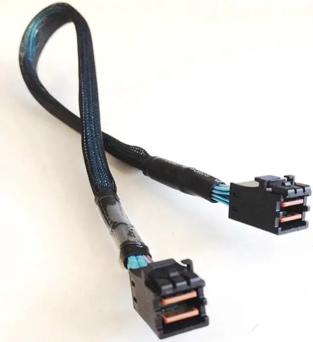 Alt view image 3 of 4 - Mini SAS HD SFF 8643 Cable Internal SFF-8643 SAS Cable 40cm Mini SAS SFF-8643 to 8643 Molex Cable Adapter for Computer Hard Disk