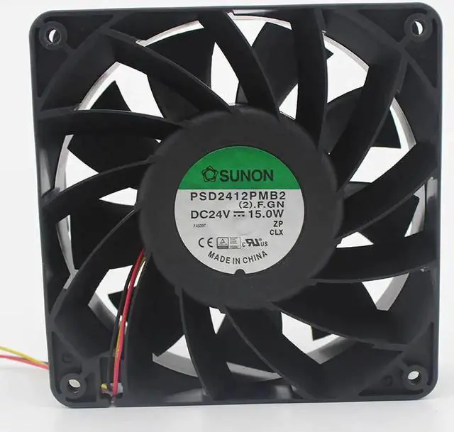 Main image of 12038 24V large air volume double ball fan PSD2412PMB2 3-wire fan