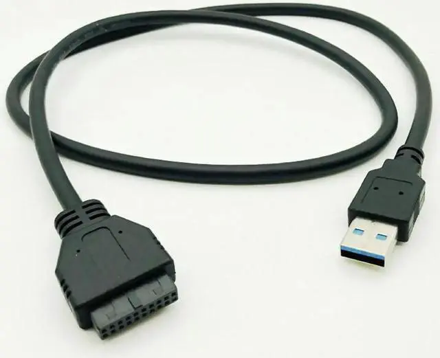 Alt view image 5 of 6 - 7 Port USB 3.0 Hub 5Gbs 5.25" CD-ROM Drive Bay CD ROM Front Panel for Computer Case + USB 3.0 19-pin Header to Type-A Male Cable