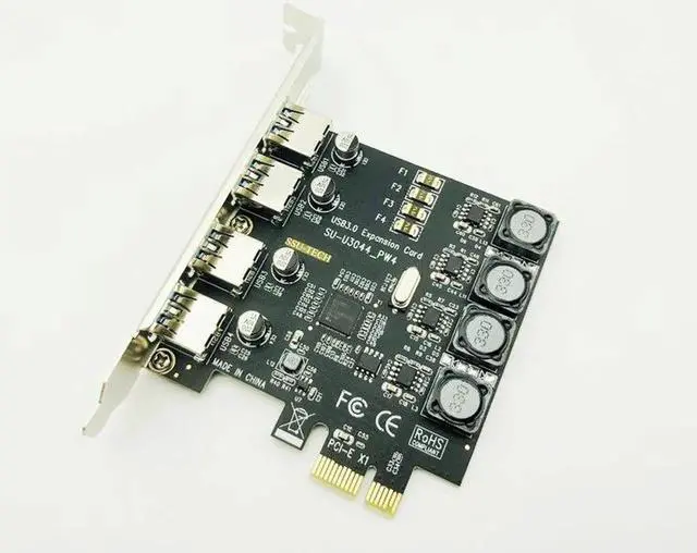 Alt view image 3 of 6 - USB 3.0 PCI-E Card 4Port USB3.0 HUB PCI Exprss PCI-E to USB 3.0 Expansion Card Adapter 5Gbps For Desktop Computer Components