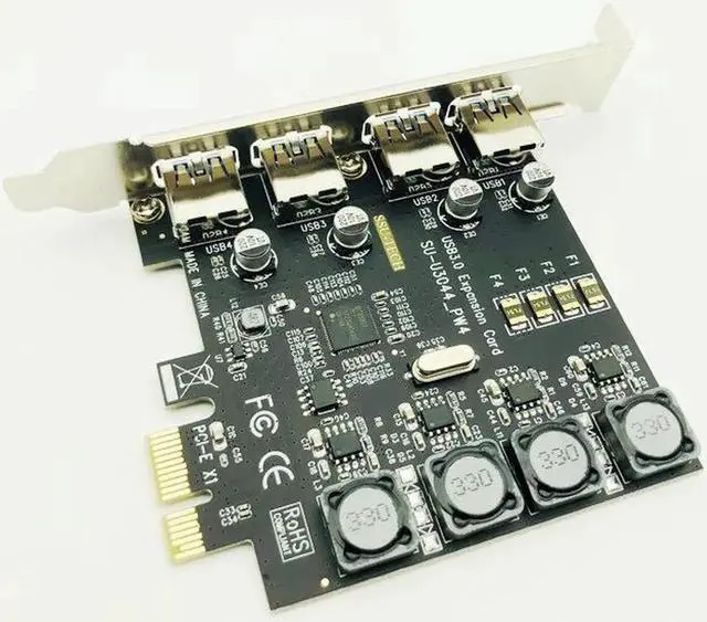 Alt view image 5 of 6 - USB 3.0 PCI-E Card 4Port USB3.0 HUB PCI Exprss PCI-E to USB 3.0 Expansion Card Adapter 5Gbps For Desktop Computer Components